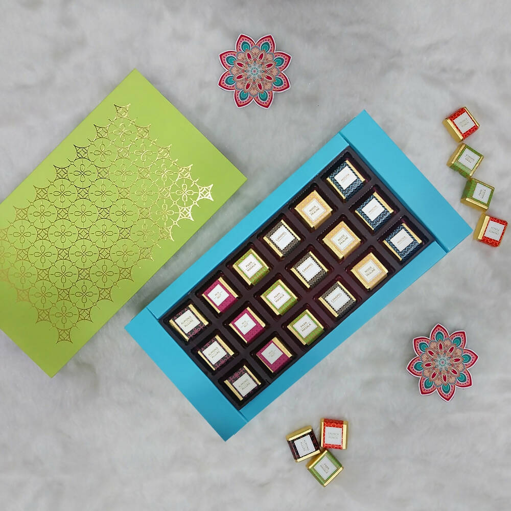 Dibha Ruchoks Assorted Chocolate Gift Pack (18 Assorted Chocolates) | Grocsy