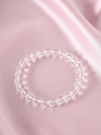 NVR White Crystal Beaded Bracelet for Men & Women | Grocsy