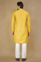 Anaita Yellow Embroidered Rayon Straight Kurta | Grocsy