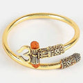 Om Golden Bracelet Rakhi & Almonds Jar | Grocsy