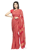 Mominos Fashion Red Color Bhagalpuri Saree | Grocsy