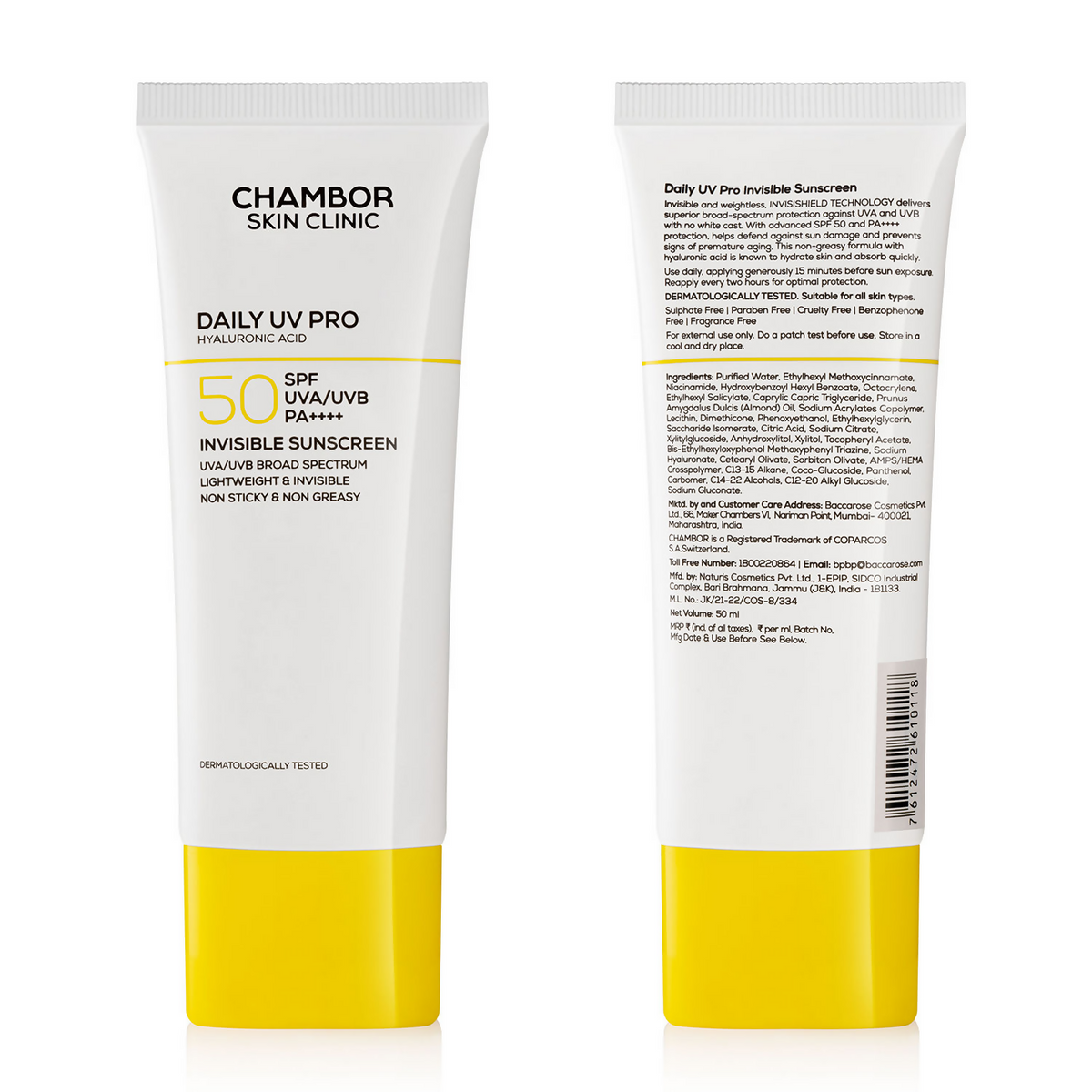 Chambor Skin Clinic Daily UV Pro Invisible Sunscreen SPF 50 PA++++ | Grocsy