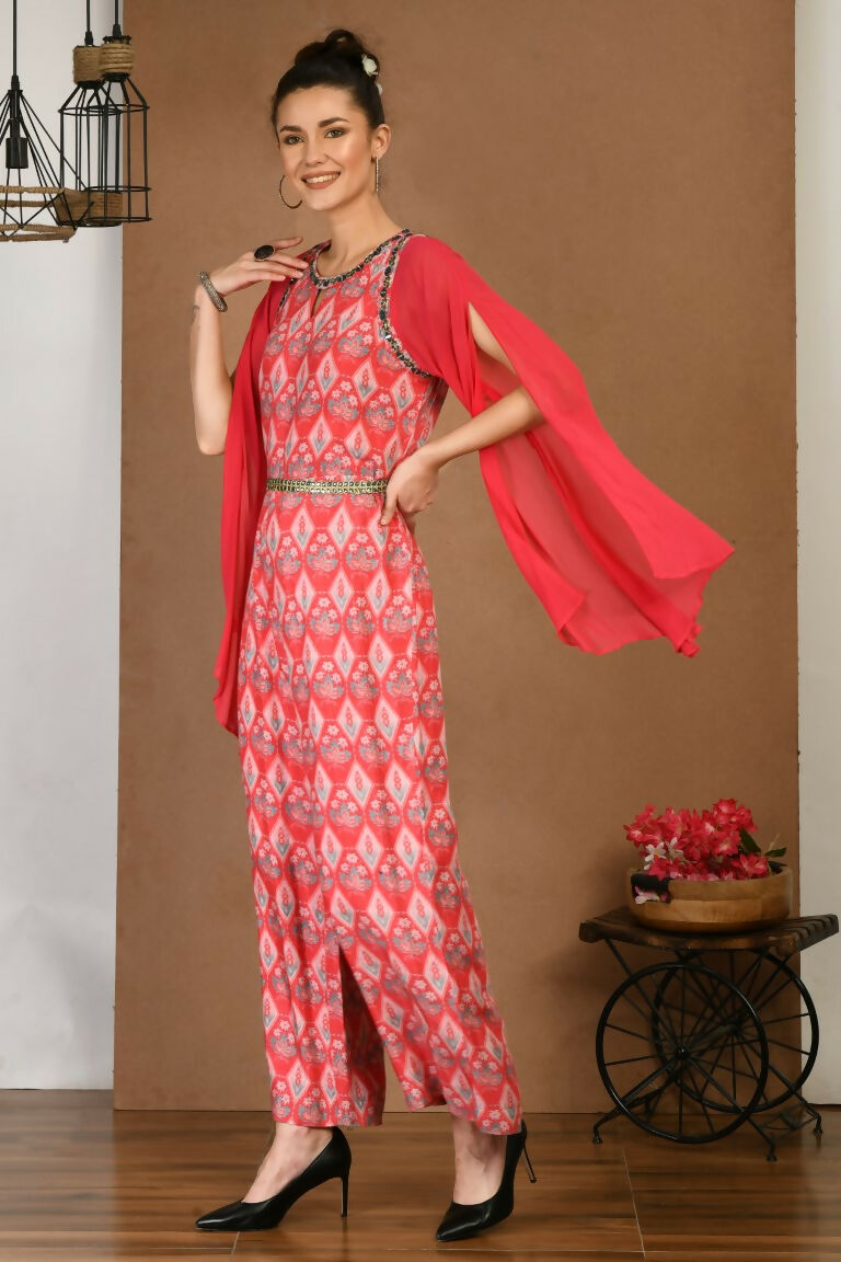 Joban Fashion Red Maslin Tunic | Grocsy