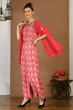 Joban Fashion Red Maslin Tunic | Grocsy