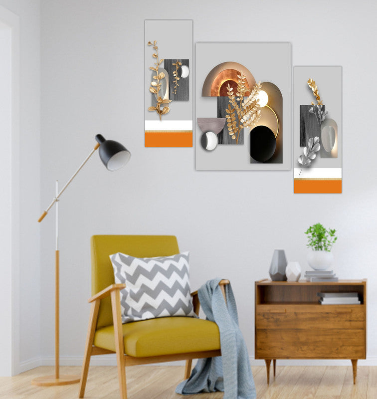 Tehzeeb Creations Set Of 3 Digital Wall Painting | Grocsy