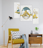 Tehzeeb Creations Set Of 3 Digital Wall Painting | Grocsy