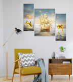 Tehzeeb Creations Set Of 3 Digital Wall Painting | Grocsy