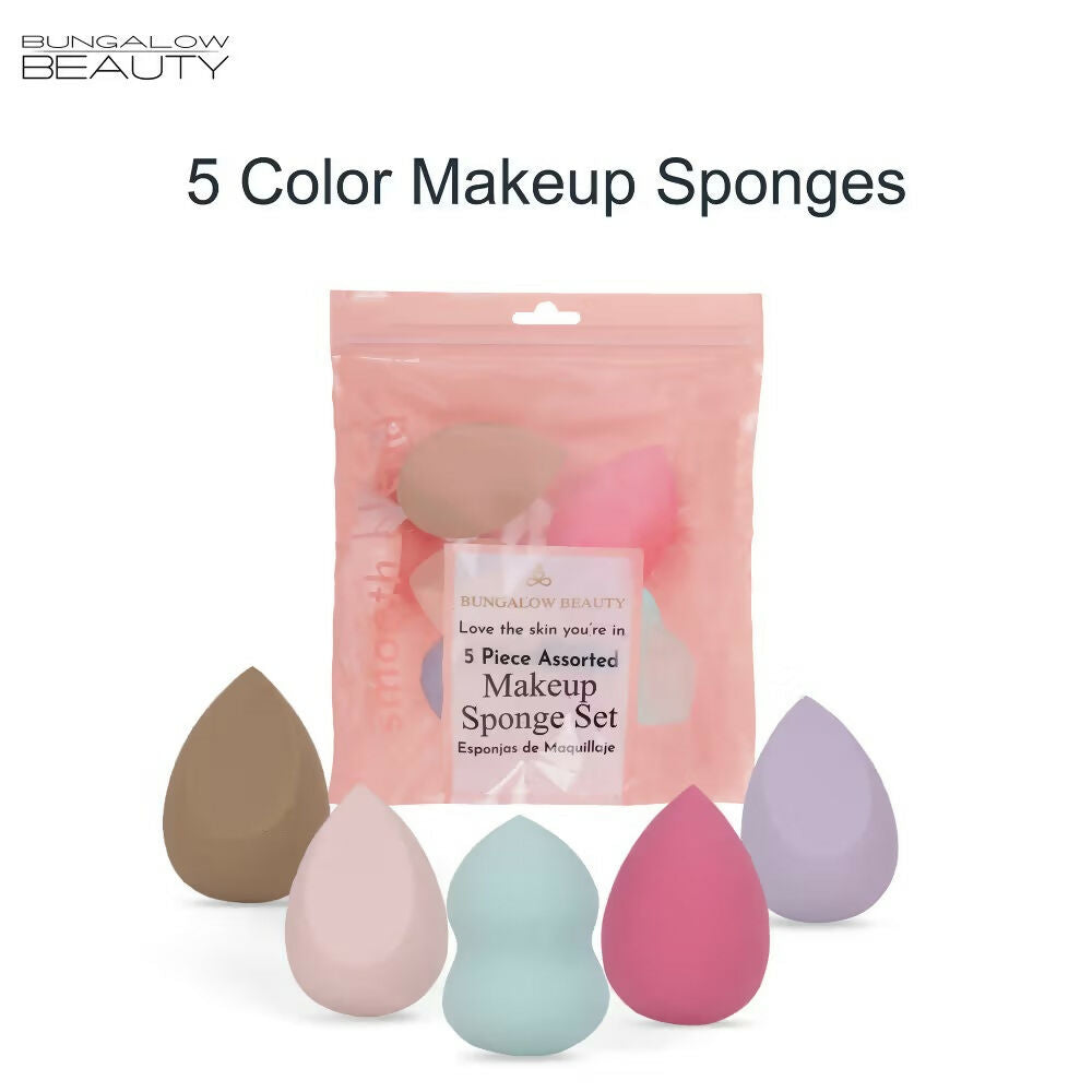 BUNGALOW BEAUTY Makeup Blending Sponge - Pack of 5 | Grocsy