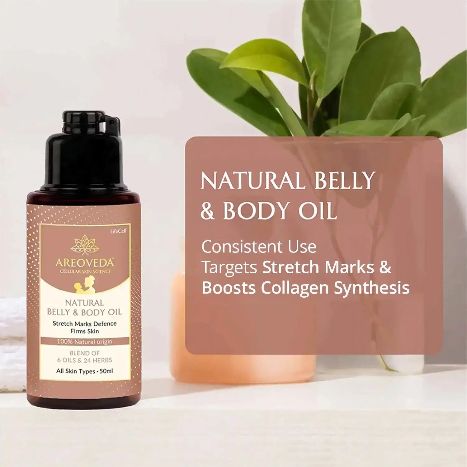 AreoVeda Natural Belly & Body Oil | Grocsy
