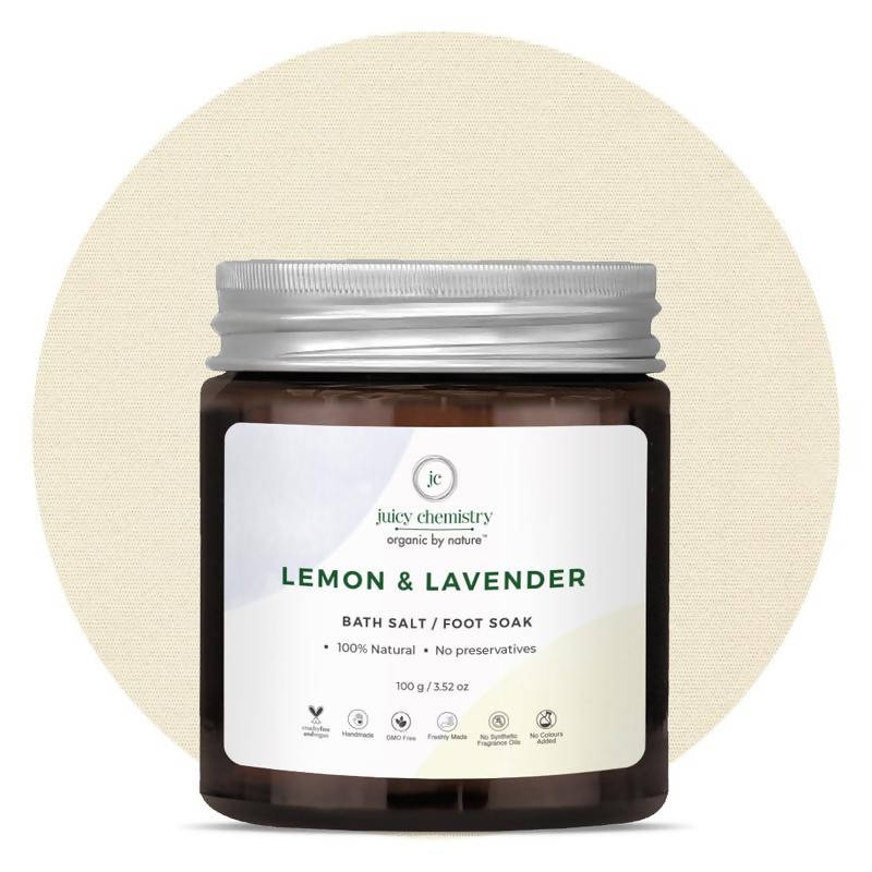 Juicy Chemistry Lemon & Lavender Bath Salt / Foot Soak | Grocsy