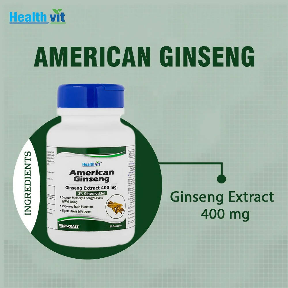 Healthvit American Ginseng Capsules | Grocsy