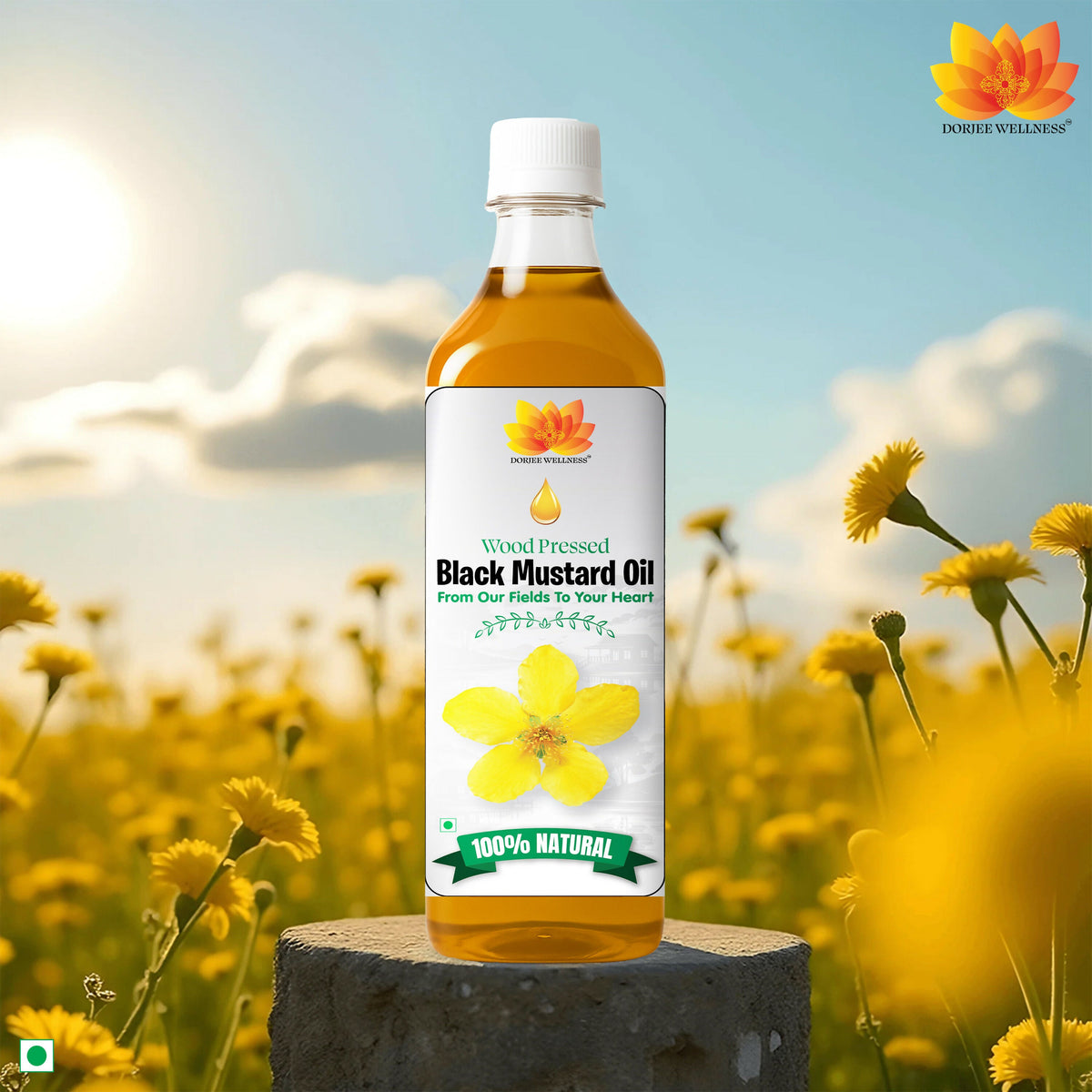 Dorjee Wellness Wood Pressed Black Mustard Oil | Grocsy