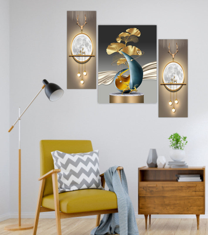 Tehzeeb Creations Set Of 3 Digital Wall Painting | Grocsy