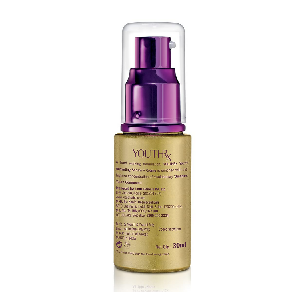 Lotus Herbals YouthRx Youth Activating Serum + Creme | Grocsy