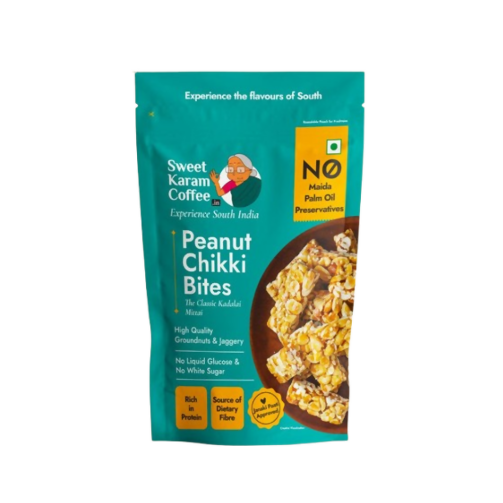 Sweet Karam Coffee Peanut Chikki (Zero White Sugar) | Grocsy