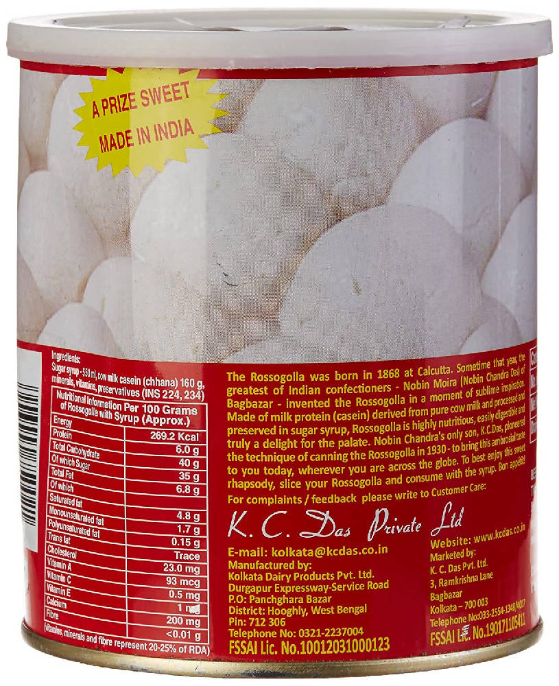K. C. Das Rossogolla | Grocsy