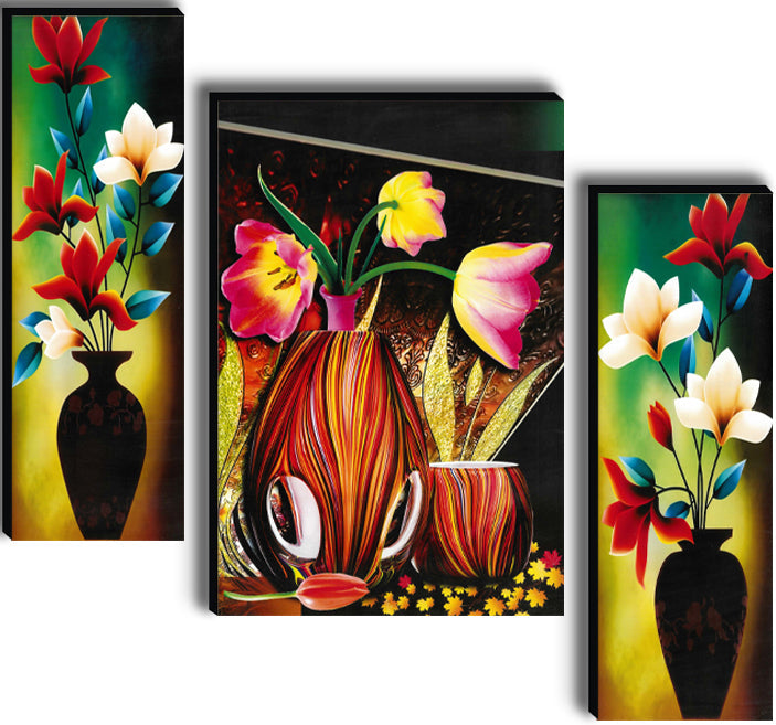 Tehzeeb Creations Set Of 3 Digital Wall Painting | Grocsy