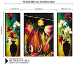 Tehzeeb Creations Set Of 3 Digital Wall Painting | Grocsy