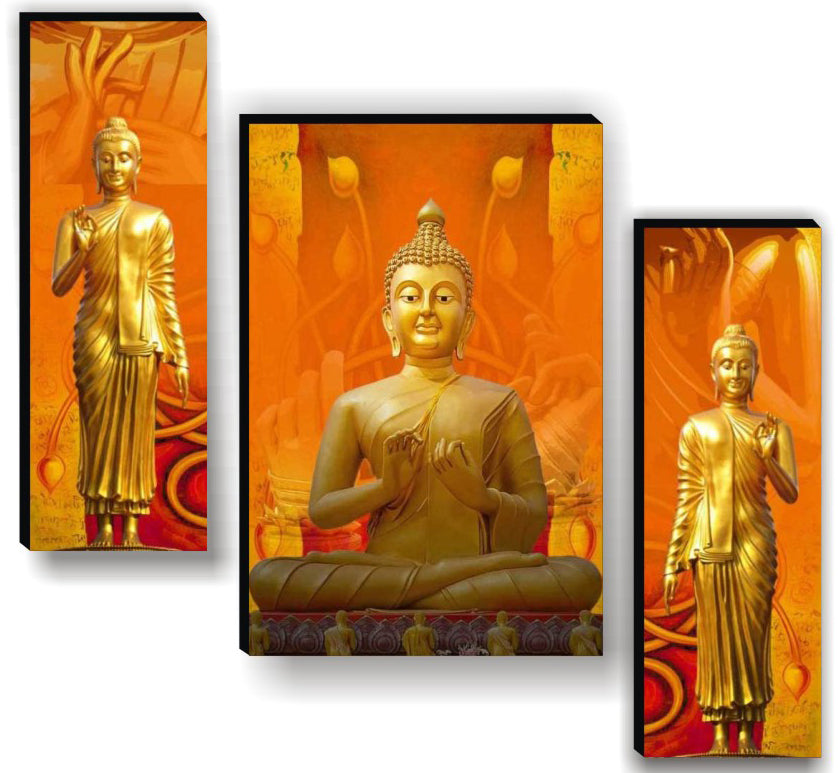 Tehzeeb Creations Set Of 3 Digital Wall Painting | Grocsy