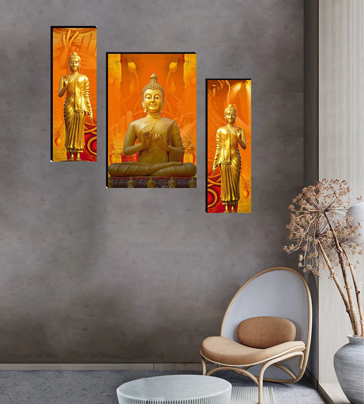 Tehzeeb Creations Set Of 3 Digital Wall Painting | Grocsy