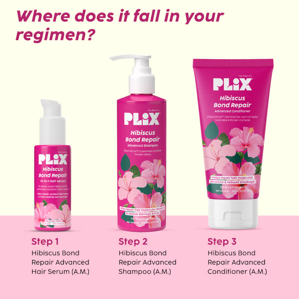 PLIX The Plant Fix Hibiscus Bond Repair 10-In-1 Hair Serum | Grocsy