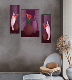 Tehzeeb Creations Set Of 3 Digital Wall Painting | Grocsy