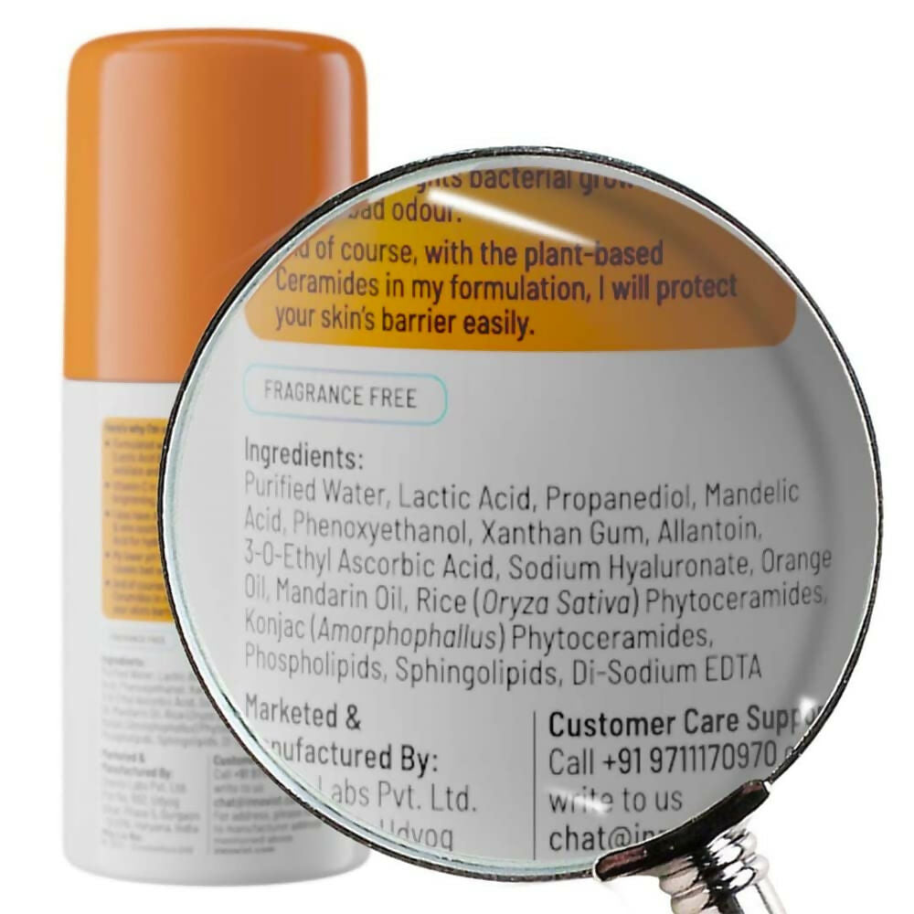 Chemist at Play UnderArm Roll On Fragrance Free, Prevents Body Odour, Brightens Skin & Exfoliates Underarm | Grocsy