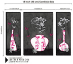 Tehzeeb Creations Set Of 3 Digital Wall Painting | Grocsy