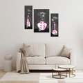 Tehzeeb Creations Set Of 3 Digital Wall Painting | Grocsy