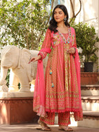 Juniper Women's Green Pure Cotton Printed Kurta Set | Grocsy