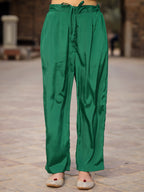 Juniper Green Floral Printed Poly Chinnon Kurta Pants & Dupatta Set With Mirror Work Embroidery | Grocsy