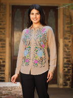Juniper Women's Rayon Flex Embroidered Women's Shirt | Grocsy
