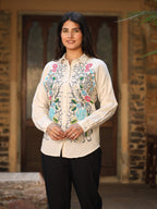 Juniper Women's Rayon Flex Embroidered Women's Shirt | Grocsy