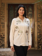 Juniper Women's Rayon Flex Embroidered Women's Shirt | Grocsy