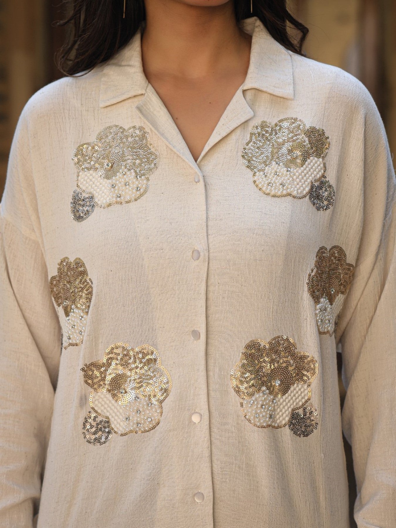 Juniper Women's Rayon Flex Embroidered Women's Shirt | Grocsy
