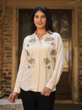 Juniper Women's Rayon Flex Embroidered Women's Shirt | Grocsy