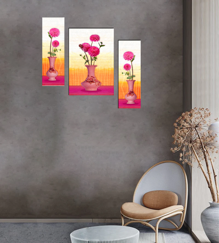 Tehzeeb Creations Set Of 3 Digital Wall Painting | Grocsy