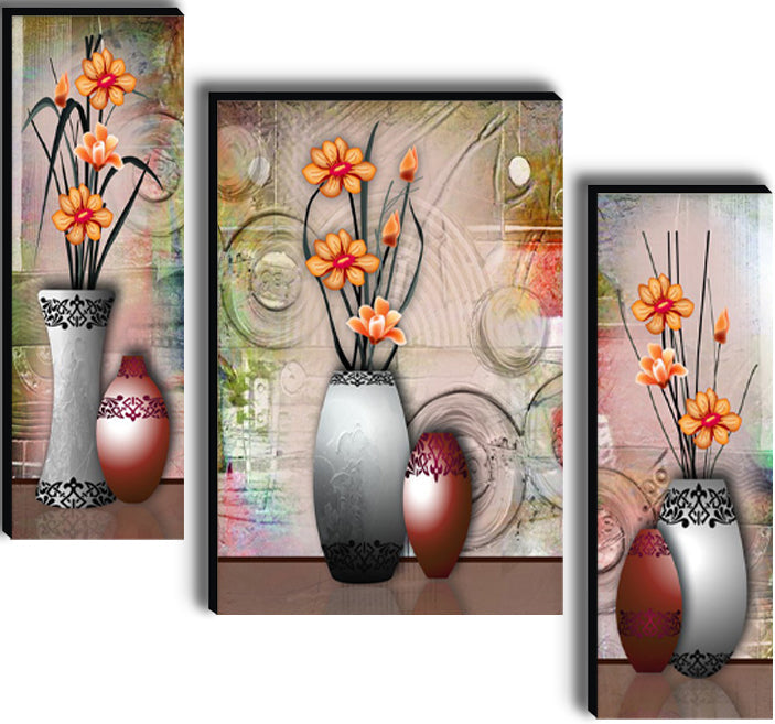 Tehzeeb Creations Set Of 3 Digital Wall Painting | Grocsy