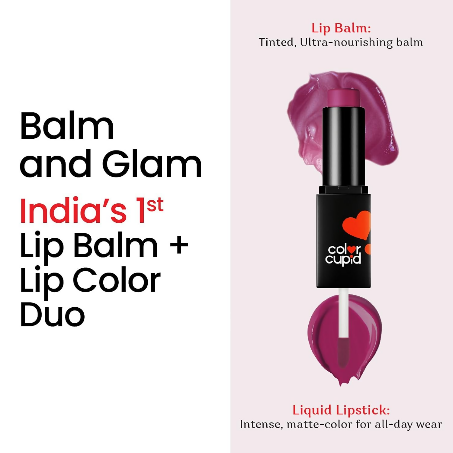 Color Cupid 2 in 1 Tinted Lip Balm + Liquid Lipstick - Wine & Dine | Grocsy