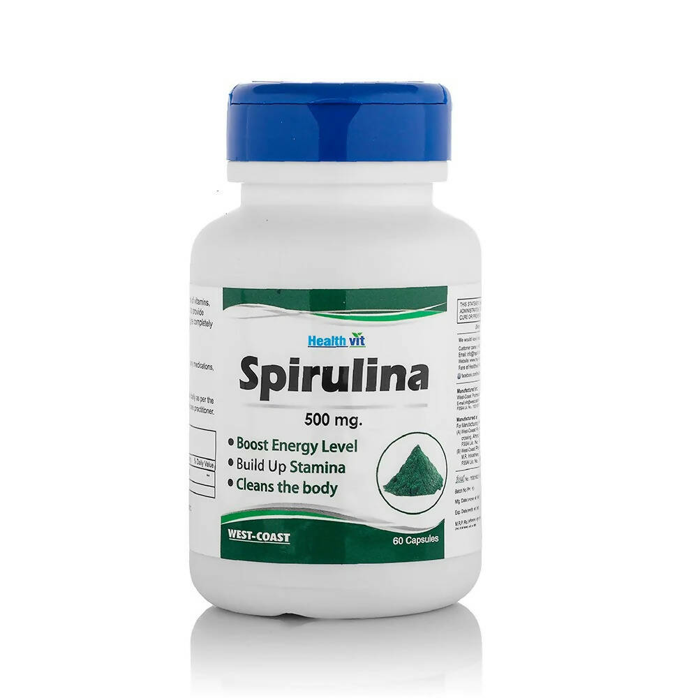 Healthvit Spirulina Capsules | Grocsy