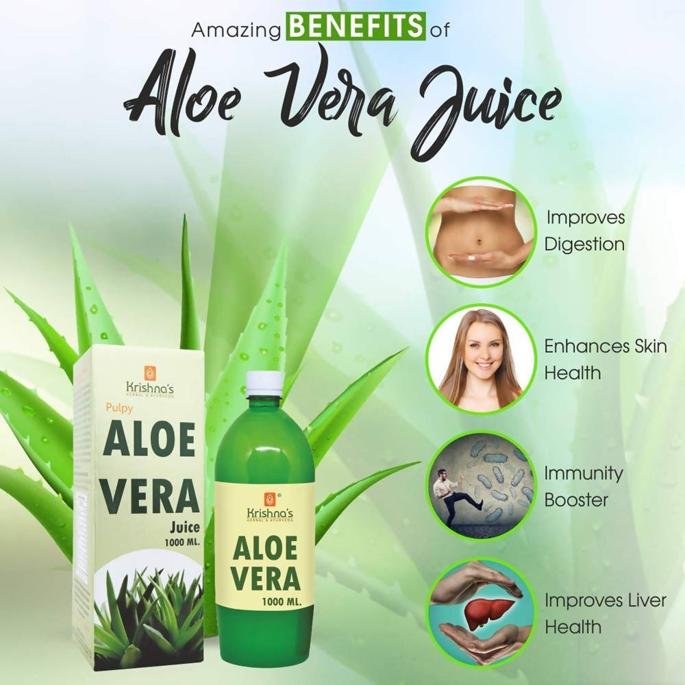 Krishna's Herbal & Ayurveda Premium Aloe Vera High Fibre Juice | Grocsy