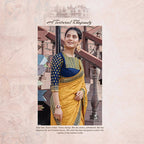 Yellow Colored Jacquard Silk Embroidered Saree With Blouse - Norita Royal Adveka | Grocsy
