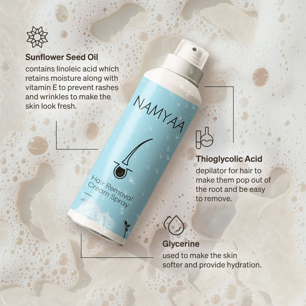 Namyaa Hair Removal Cream Spray | Grocsy