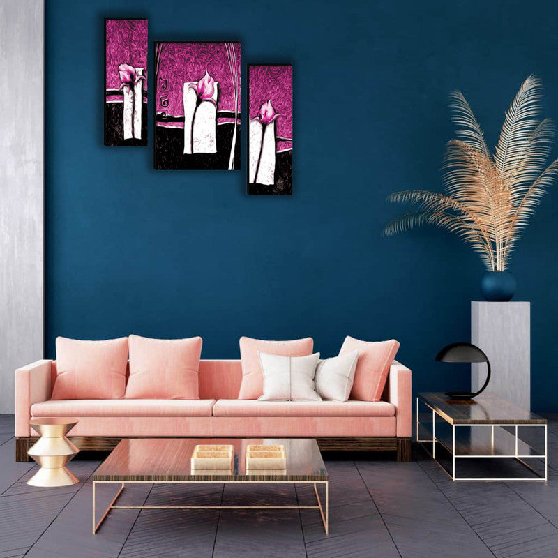 Tehzeeb Creations Set Of 3 Digital Wall Painting | Grocsy