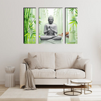 Tehzeeb Creations Set Of 3 Digital Wall Painting | Grocsy