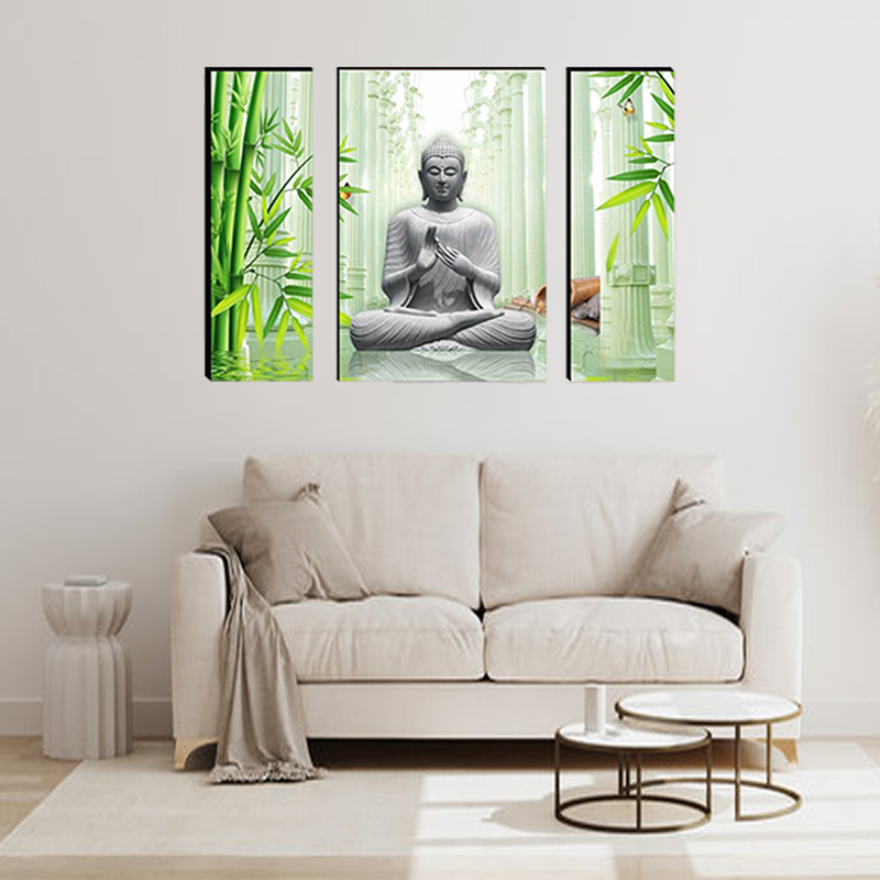 Tehzeeb Creations Set Of 3 Digital Wall Painting | Grocsy