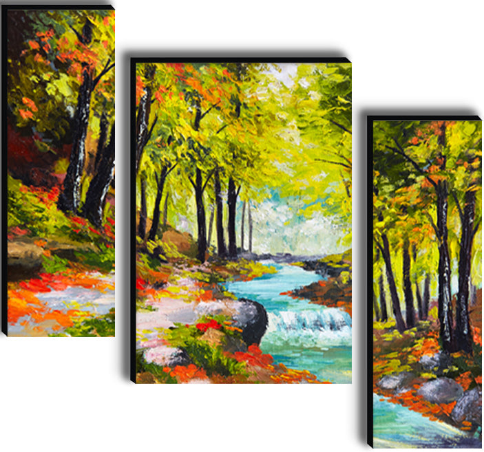 Tehzeeb Creations Set Of 3 Digital Wall Painting | Grocsy