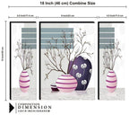 Tehzeeb Creations Set Of 3 Digital Wall Painting | Grocsy