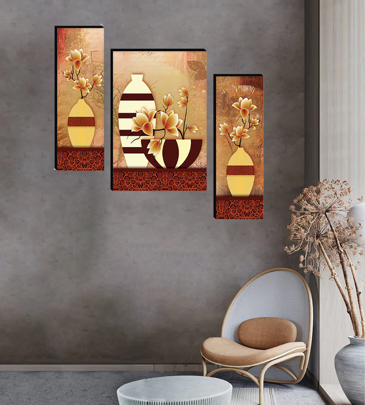 Tehzeeb Creations Set Of 3 Digital Wall Painting | Grocsy
