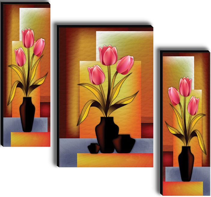 Tehzeeb Creations Set Of 3 Digital Wall Painting | Grocsy